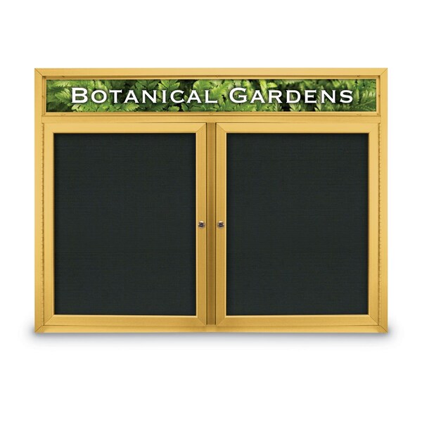 United Visual Products Open Faced Traditional Corkboard, 60x48" UV644A-BRONZE-BLACK - main